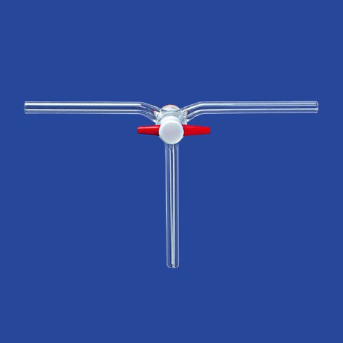 Robinet-en-teflon-(PTFE)-forme-Y-avec-rodage